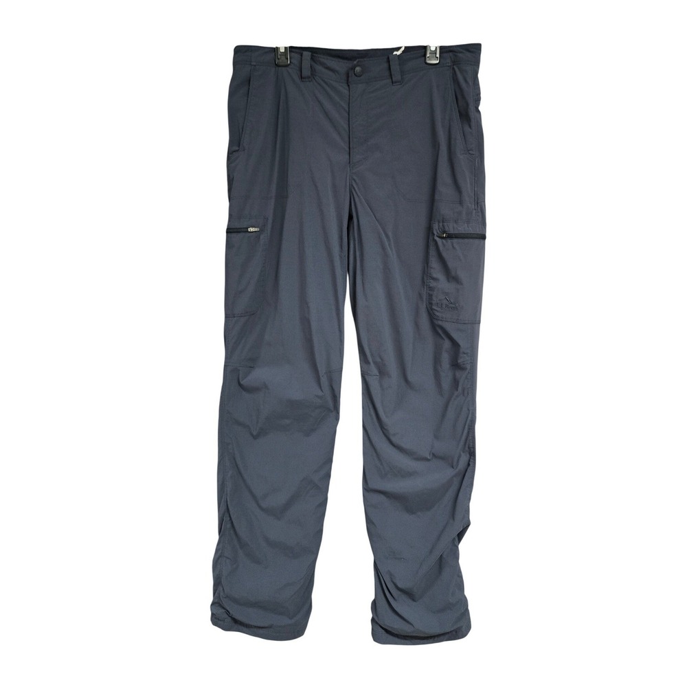 LL Bean Cresta Hiking‎ Pants Gray Fleece Lined Cargo Technical  Men's Size 36×36